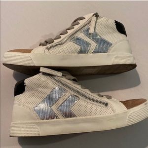 Dolce Vita Zonya Cooper Metallic High Top Sneaker.